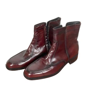 Florsheim Boots Men 10D Oxblood Essex Leather Ankle Dress Classic Beatles VTG - Picture 1 of 9
