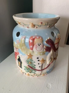 Yankee Candle Bruciatore Crostata Cera Scalda Pupazzi di Neve Famiglia Natale Stagione Invernale - Foto 1 di 14