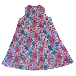 1st Kiss Girls Dress Size 14-16 NWOT Pink Tropical Floral Sleeveless Swing Dress - Picture 1 of 4