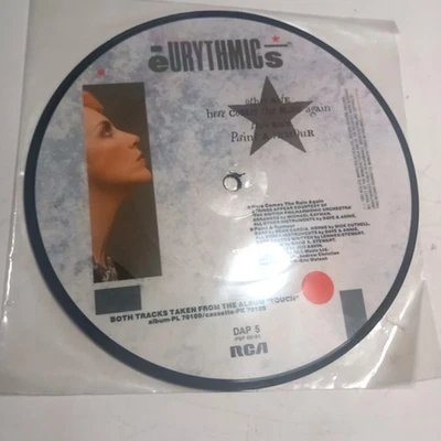 Eurythmics Here Comes The Rain Again 7 Inch Vinyl Picture Disc RCA 1984 - Image 1 of 4