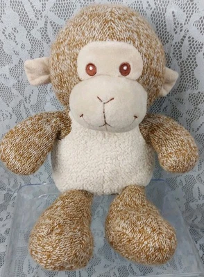 Spark Create Imagine Monkey Rattle Brown Knit Sherpa Walmart 14" Plush Stuffed  - image 1 of 4