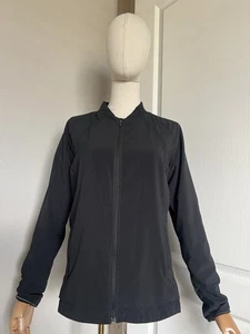 Lululemon Size 8 Hit It Womens Jacket Stretch Full Zip Black Lightweight - Picture 1 of 16