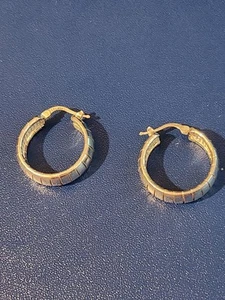 Pendientes de aro de plata de ley - Imagen 1 de 4