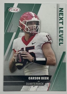 2025 SAGE Carson Beck Next Level (Green) #88 Georgia Bulldogs QB - Picture 1 of 2