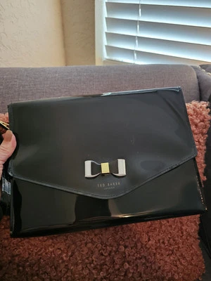 Ted Baker Black Clutch Purse  W/Acetate Bow  - Image 1 of 4