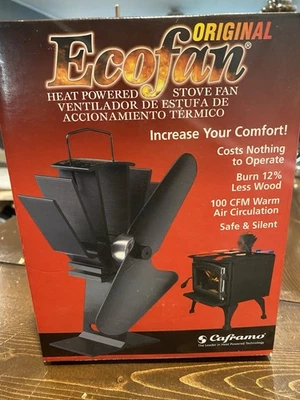 Caframo Ecofan, Heat Powered Wood Stove Fan - Black. New Never Used - Image 1 of 2