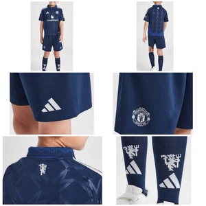Adidas Manchester United 24/25 Away Kit Completo Bambini Età 3-4Anni/104cm Nuove - Foto 1 di 4