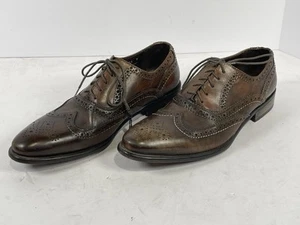 Gordon Rush Shoes Men 9 Brown Wingtip Oxford Dressy Dance Wedding Business - Picture 1 of 9
