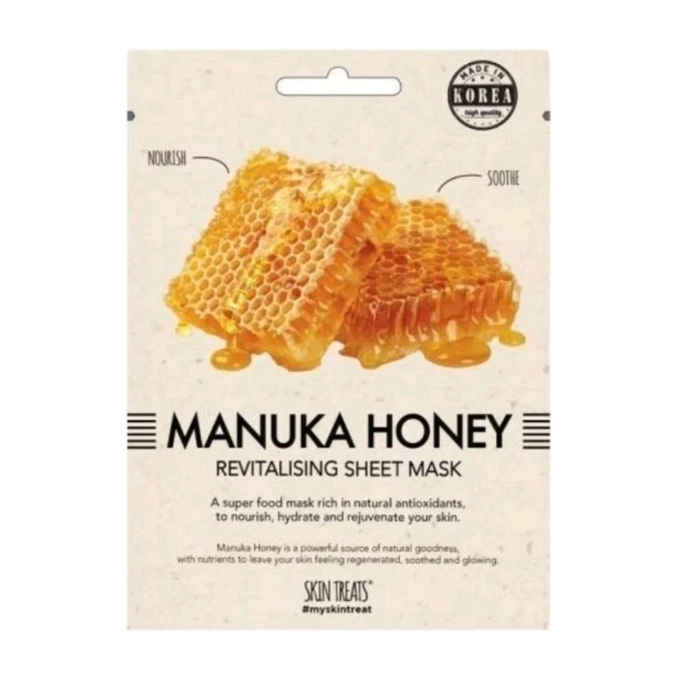 Manuka Honey Revitalising Sheet Mask, Skin Care, Skin Treat, Antioxidant - Image 1 of 2