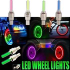 Car Tire Valve LED Light Cap Wheel Hub Glow Auto Motorcycle Bike Decor 4 Pack