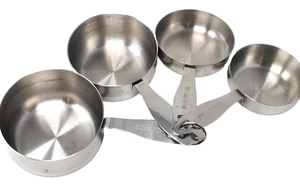 Kiste und Fass 4 Edelstahl Messbecher ODD 2/3 3/4 1,5 & 2 Tassen Größe schwer - Bild 1 von 13