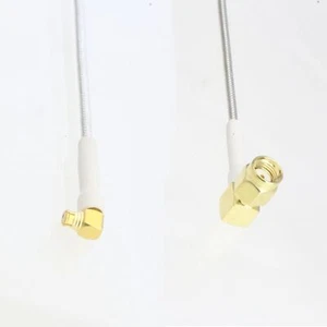 RP-SMA male RA to SMP female elbow RG405 .086" Flexible Semi-Rigid Jumper 4~40" - Picture 1 of 4