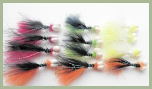 Booby Trout Fishing flies, 12 Pack Future Two Tone Booby, Mixed colour size 10 - Picture 1 of 5