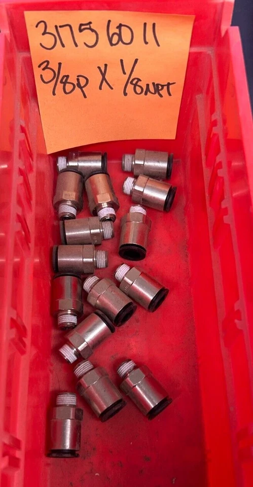 (PACK OF 5) Legris 3175 60 11. 3/8 PIPE x 1/8 NPT. Push To Connect. Air Fitting. - Image 1 of 1