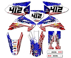2003-2007 CRF 230 F MERICA Usa Senge Graphics Kit Compatible with Honda - Picture 1 of 10