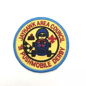 Boy Scouts 1991 Pushmobile Derby Jayhawk Area Council Patch BSA - Picture 1 of 3