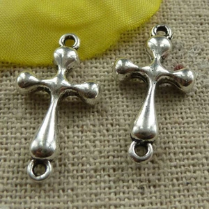 Free Ship 136 pcs tibetan silver cross connectors 23x12mm L-3920 - Imagen 1 de 4