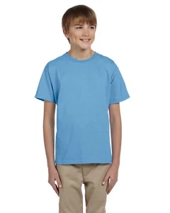 Gildan Youth T-Shirt 100% Cotton Short Sleeves Ultra Cotton M-G200B - Picture 1 of 92