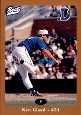 1996 Durham Bulls Brown Best #4 Ken Giard Cranston Rhode Island RI Baseball Card