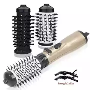 360 Rotating AirFlow Hot Air Brush Hair Straightener Curler Iron Volumizer - Picture 1 of 8