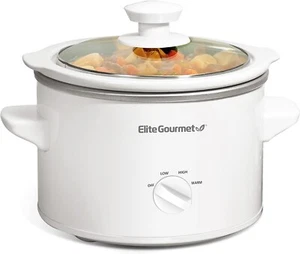 Elite Gourmet MST-250XW# Pentola Elettrica Slow Cooker Ceramica Temp Regolabile 1,5Qua - Foto 1 di 14