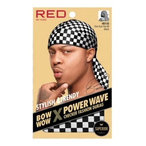 RED BY KISS BOW WOW X POWER WAVE CHECKER FASHION DURAG #HD135 - Bild 1 von 3