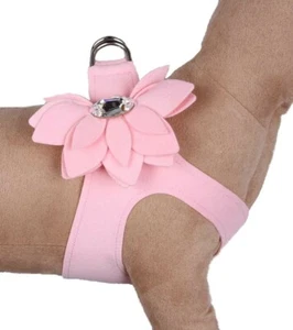 Susan Lanci Puppy Pink Water Lily Step in Dog Harness - Picture 1 of 3