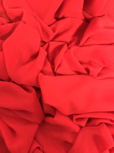 Tela de vestir de gasa roja de 1 mtr... 45” de ancho (114 cm) - Imagen 1 de 2