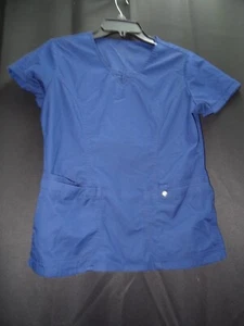 Luxe Blue Scrub top Size S Woman's (F6) - Imagen 1 de 2