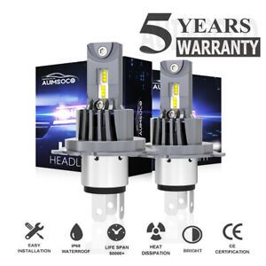H4/9003 LED Headlight Bulbs Conversion Kit High Low Dual Beam 10000K Xenon White