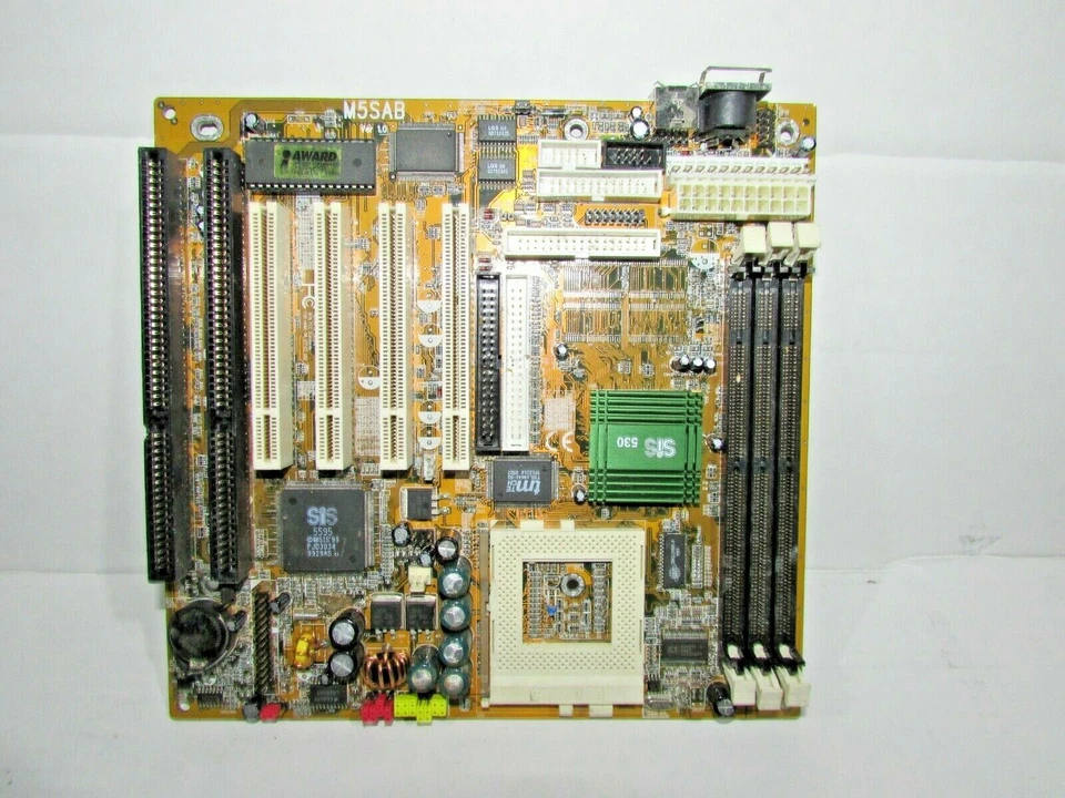 BIOSTAR M5SAB SOCKET 7 SIS 530 CHIPSET MOTHERBOARD  - Image 1 of 2