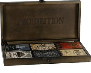 Prohibición Caja de Madera Set 6 Mazos 1a Edición Tarjetas de Juego Ellusionista ltd raro - Imagen 1 de 8