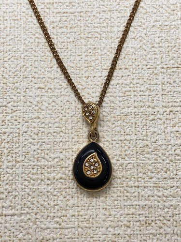 Collana donna Christian Dior oro a goccia con top usata