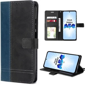 Coque Effet Cuir pour Samsung A54 A53 A52s 5G A04s S22 S23 Ultra S21 S20 FE S10 - Photo 1/7