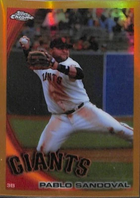 2010 Topps Chrome Gold Refractor #62 Pablo Sandoval No 50 of 50 - Image 1 of 2