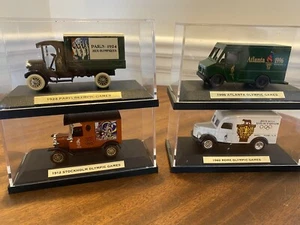 Set o 4 Lledo Days Gone Atlanta 1996 Rome Paris Stockholm Olympic Games Toy Cars - Picture 1 of 8
