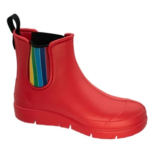 Fischer Markenschuhe Donna Stivali di Gomma Corti Pioggia Boots Rosso - Bild 1 von 3