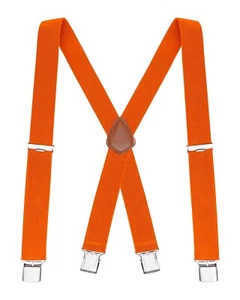 Buyless Fashion Suspenders for Men 48" Elastic Adjustable Straps 1 1/4" X Back - Picture 1 of 98