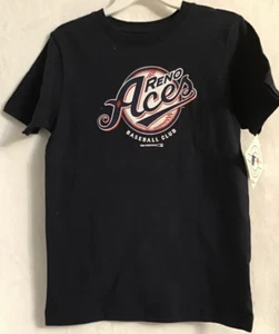 New!! RENO ACES Baseball Club Navy T-shirt Boys Size S - 6/7 - Picture 1 of 2