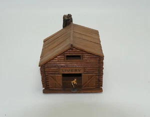 Vintage Hand Built HO Scale Wood Old Western Livery Stable Model Train Building - Picture 1 of 6