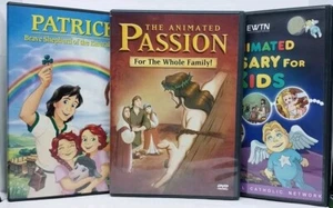 Lot of 3 Animated Christian Kids Movies Patrick, Passion, Rosary for Kids - Picture 1 of 10