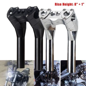 Elevador de manillar trasero de 8""+1"" para Harley Street Bob Softail Sportster piloto bajo - Imagen 1 de 15
