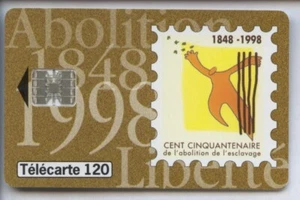 DOM-TOM TELECARTE / PHONECARD .. ILE GUADELOUPE 120U ESCLAVAGE 98 C86125361 PUCE - Picture 1 of 1