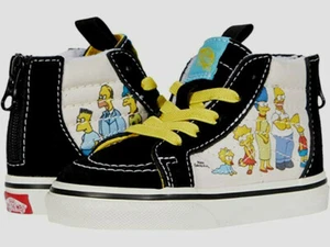 New Limited Edition Toddler Vans Hi Top The Simpsons Shoes - Size 6 Toddler - Picture 1 of 2