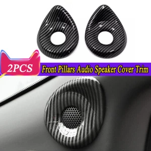 Carbon Fiber Front A Pillars Audio Speaker Cover Fit For Toyota Sienna 2023-2024 - Picture 1 of 5