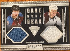 2011-12 Panini Titanium Game Worn Gear Dual Memorabilia Johnson/Yip #’d 036/300