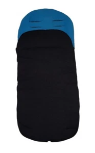 For Your Little One Universal Fit Footmuff For All Strollers Black Blue Fleece - Picture 1 of 7
