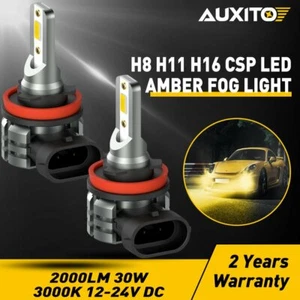 AUXITO H8 H11 LED Fog Light DRL Driving Bulb 4000LM Golden Yellow Super Bright - Picture 1 of 12