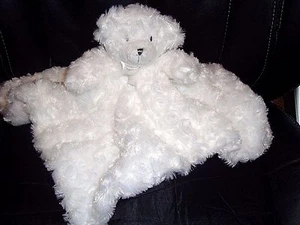 Blankets & Beyond white BEAR Swirl Sherpa Baby Security 16" Blanket - Picture 1 of 3