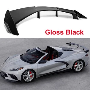 Alerón de ala alta tapa maletero trasero Corvette C8 2020~2023 pintado negro brillante - Imagen 1 de 13